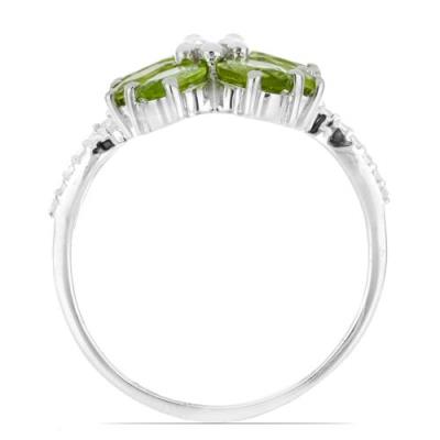 BUY STERING SILVER NATURAL PERIDOT GEMSTONE RING 